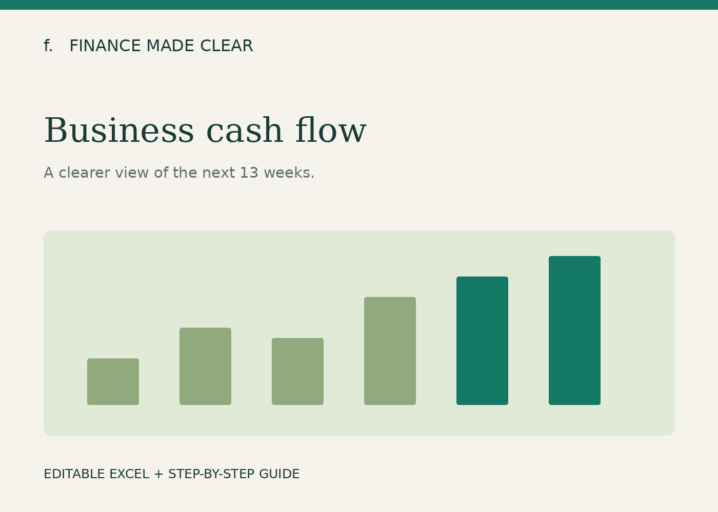13-week Business Cash Flow Forecast cover